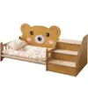 Cama para Mascotas, Cama para Gatos, Acogedor Nido de Gato de Madera con Forma de Oso, Adecuado para Todas las Estaciones, Cama para Perros Pequeños para Teddy y Bichón, Cama para Dormir para Perros