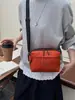 Bolsa Quadrada Pequena Feminina Nova Estilo 2025Ins, Bolsa Colorida Versátil e Casual, um Item Essencial Texturizado para Sair