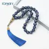 Tasbih de Cuentas de Oración para Joyería Transfronteriza con Borlas de Colores Pintadas, Cuentas de Oración de Arabia Saudita y Afganistán