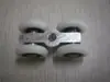 Acessórios para Box de Banheiro Porta de Vidro Deslizante Banheiro Roda Pequena Suspensa Roldana de Quatro Rodas Corpo do Rolete Box de Banheiro Antigo Roda de Dupla Trilha