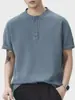 Ropa para Hombre Fengshe / Marca de moda retro americana, camiseta de algodón puro, lavado pesado, manga corta para hombre, ajuste holgado de verano, cuello redondo, manga corta