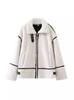 Comercio exterior transfronterizo AliExpress explosiones nuevo comercio exterior para mujer al por mayor ZR en stock nueva chaqueta de cuero para motocicleta para mujer