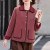 Elegante y estiloso abrigo de primavera y otoño para madres, nuevo modelo 2026, cárdigan de punto para mujeres de mediana edad y mayores