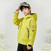 Jaqueta infantil para atividades ao ar livre outono e inverno roupa pai e filho nova roupa infantil meninos meninas roupas alunos do ensino fundamental jaqueta com forro de fleece crianças mais velhas