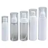 Botella de Spray Fijador de Maquillaje de 50-130ml, Botella Blanca de Loción para Mascotas, Botella de Cobertura Total de Doble Capa, Botella Dispensadora de Cosméticos de Emulsión Acuosa