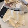 10A bóxer de entrepierna extendida de cintura media-alta ropa interior de encaje para mujer antibacteriana sexy cadera mujer sin costuras 2025 nuevo