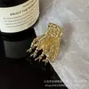 Pinza Pequeña para el Cabello con Piedra Ojo de Gato para Mujer, Hermoso y Exquisito Pasador Lateral, Pinza de Pelo de Gama Alta para Peinado Semirecogido, Elegante Pinza de Tiburón