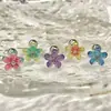 Uñas de Hélice para Hueso de Oreja con Flor de Gradiente de Colores Dopamina Primavera y Verano para Mujeres Pendientes Dulces de Flor Pendientes Joyería de Oreja 2025 para Mujeres