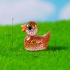 Micro paisaje lindo brillo fino pequeño pato amarillo muñeca colgante paisaje resina decoración accesorios Mini pequeños adornos