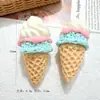 Cono de Helado Simulado 3D Accesorios DIY Componentes de Resina Pendientes Creativos Colgantes para Llavero Helado al por Mayor