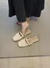 Meias-pantufas femininas de tecido para usar ao ar livre, novo estilo cool para noite de primavera-verão