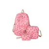 Conjunto de bolsa de três peças novo transfronteiriço mochila feminina para estudante universitária mochila de grande capacidade mochila casual de viagem versátil e moderna bolsa de ombro dupla