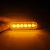 Suministro Exclusivo Transfronterizo de Luces Intermitentes Ultradelgadas, Luces Laterales para Camión de 6 LEDs, Luces de Parrilla, Luces Piloto de Advertencia Universales de 12V/24V