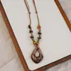 Colar de Maçã de Cerâmica Jingdezhen Colar Borboleta Dopamina Personalidade Fresca Feminina Moda Versátil Colar Venda por Atacado