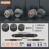 Mancuernas Pesas Equipo de Ejercicio en Casa para Fitness Masculino Barra con Peso Ajustable Pesa Rusa Conjunto Deportivo Seis en Uno