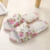 2026 Nuevo Llegada Zapatillas de Lino Estampadas de Suela Gruesa Zapatillas para el Hogar de Interior Ligeras Transpirables Cómodas Silenciosas Medias Zapatillas