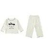 Conjunto de Pijama Infantil Primavera y Otoño 2026, Ropa de Aire Acondicionado de Manga Larga con Dibujos para Niñas, Ropa de Casa de Lunares para Bebé