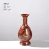 Vaso de Cerâmica Dourado Vermelho Estético Vaso de Ameixa Vaso de Cabaça Arranjo de Flores Estante Ornatos de Estante Antiga