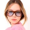 Gafas de sol aviador unidas para mujer nuevas transfronterizas europeas y americanas ins retro montura grande moda gafas de sol gafas de sol de moda