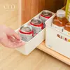 Caixas plásticas de armazenamento, caixas organizadoras para despensa com alças e cestos de armazenamento perfeitos para a cozinha, banheiro, escritório em casa, armários e prateleiras