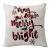 Amazon Venta Caliente Navidad Nuevo Alce Cuadros Pino Coche Sofá Funda de Cojín Lino Funda de Almohada Venta al por Mayor