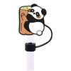 Nuevo Lindo Suave Lindo Panda Creativo pvc Goma Suave a Prueba de Polvo Tapa para Pajita DIY Fiesta Pajita Tapón Antipolvo Tapa Decorativa