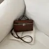 Bolsa 2026 Fashionable Textura Trançada Caixa Zíper Duplo Bolsa Transversal Leve Simples Grande Capacidade Ombro Único Pequena Quadrada