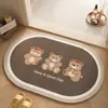 Alfombra de baño, alfombrilla especial para inodoro para entrada de baño, absorbente de agua, secado rápido, alfombrilla de suelo suave de tierra de diatomeas, venta al por mayor