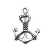 Acessórios para joias diy série náutica marinha liga prata antiga âncora de navio roda pingente de navio pulseira colar materiais atacado