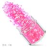 Juego de 12 lentejuelas con purpurina y polvo láser degradado para decoración de uñas con diseño de explosiones transfronterizas en color rosa