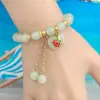 Pulsera Nueva de Cristal de Fresa de Verano, Pulsera Moderna y Versátil, Modelo para Transmisión en Vivo para Mujeres, Suministro Directo de Fábrica, Pulsera de Cuentas Explosiva