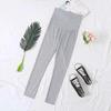 Calça para Gestantes Outono e Inverno com Forro de Lã Espessada Moda Gestante Conjunto Leggings de Suporte Interno para a Barriga Calça Externa Outono e Inverno
