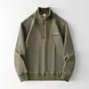 Sudadera con media cremallera de marca nueva y de moda Otoño 2025 para hombre, estilo americano, peso pesado, casual, manga larga, en stock