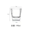 Vaso Cuadrado para Whisky para Uso Doméstico, KTV Bar Comercial Transparente Grueso de Fondo Cuadrado para Bebidas Espirituosas con Logo