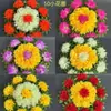 Coroa de Flores Qingming com 50 Crisântemos, Flores de Seda, Flores de Tecido para Adoração, Fabricante Especializado em Oferendas para Cemitério e Mausoléu do Festival Qingming