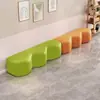 Sofá de recepción para área de descanso, sofá pequeño largo ondulado creativo, simple para área de espera de tienda, taburete sofá para institución de capacitación