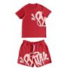 Estilo callejero hip-hop europeo y americano para hombre y mujer, top holgado de manga corta con estampado de letras, traje deportivo casual de moda de verano para hombre