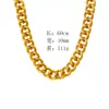 Corrente Grossa de 10mm Corrente Grande Masculina Dourada Ouro 18K Ouro Falso Corrente Lateral Cubana Corrente de Chefe Dominadora Joias Hip-Hop Colar