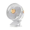 Ventilador Pequeno de Mão Ventilador de Resfriamento Violento para Mesa Dobrável Turbina Mini Portátil com Clipe Ventilador Recarregável por USB