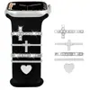 Adecuado para Apple Smart Watch Correa de Silicona Anillo Decorativo Correa con Hebilla de Mariposa Decoración Nuevo Anillo Decorativo