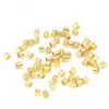 Tubo de Posicionamento Banhado a Ouro 14K Cobre Banhado com Cor Dourada Real Conservadora Tubo Redondo Feito à Mão DIY Tubo Reto Plano Contas de Extremidade Espaçadoras Acessórios Atacado