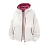 Nueva chaqueta de primavera y otoño para parejas, delgada, con capucha, de bloques de color, casual, corte holgado, versátil, chaqueta de marca moderna para adolescentes