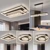 Lámpara de Sala de Estar Moderna Simple Elegante Lámpara de Techo Ice Crack LED Rectangular Lámpara de Pasillo de Gama Alta Combinación de Paquete