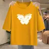 Ropa de mujer de marca para comercio exterior transfronterizo con etiquetas cortadas, camisetas de moda de manga tres cuartos para mujeres de mediana edad y mayores