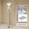 Soporte de Exhibición Modelo Original de Cuerpo Plano de Gama Alta Maniquí Muñeco Accesorios Tienda de Ropa para Mujer Maniquí de Vitrina de Tienda de Ropa de Medio Cuerpo Femenino