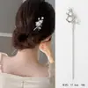 Grampo de Cabelo Cauda de Peixe com Tassel de Lírio-do-Vale e Strass, Cabeça Redonda de Bola, Grampo de Liga, Novo Grampo de Cabelo Chinoiserie para Mulheres