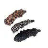 Pinza de Banana Plegada de Lunares Retro, Pinza Vertical de Giro para Cola de Caballo de Gama Alta, Pinza Horizontal para Volumen del Cabello en la Parte Posterior de la Cabeza, Accesorios para el Cabello
