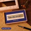 Marcadores de Livro Metálicos Personalizados em Estilo Chinês Clássico, Conjunto de Caixa de Presente Exquisita de Alta Qualidade, Clipes de Livro Vazados Culturais e Criativos, Presente de Alta Qualidade
