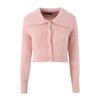 Otoño 2023 Nuevo Estilo Dulce y Delicado Suéter de Solapa para Mujer Sentido de Alta Gama Ajustado de un Solo Botón Cárdigan Tejido Top