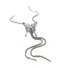 Collar de Mariposa Desplegable para Mujer 2025 Nuevo Popular Cadena para Clavícula de Lujo Accesible de Nicho Popular Cadena para Suéter de Principios de Primavera